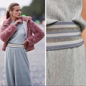 ANTHROPOLOGIE ETTTWA Crepuscule Wide Leg Shimmer Pants Party Holiday Sz Medium